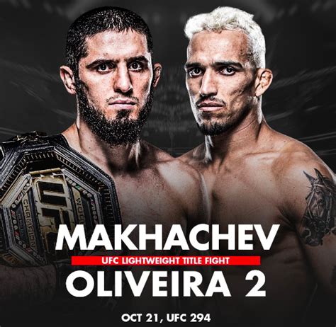 Charles Oliveira vs. Islam Makhachev Odds: Makhachev Given .